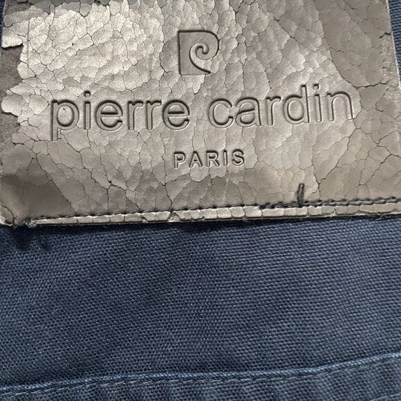 Pierre Cardin Navy Cotton Pants Mens 36x34 Minimalist Normcore Classic Casual Fi - Picture 9 of 12